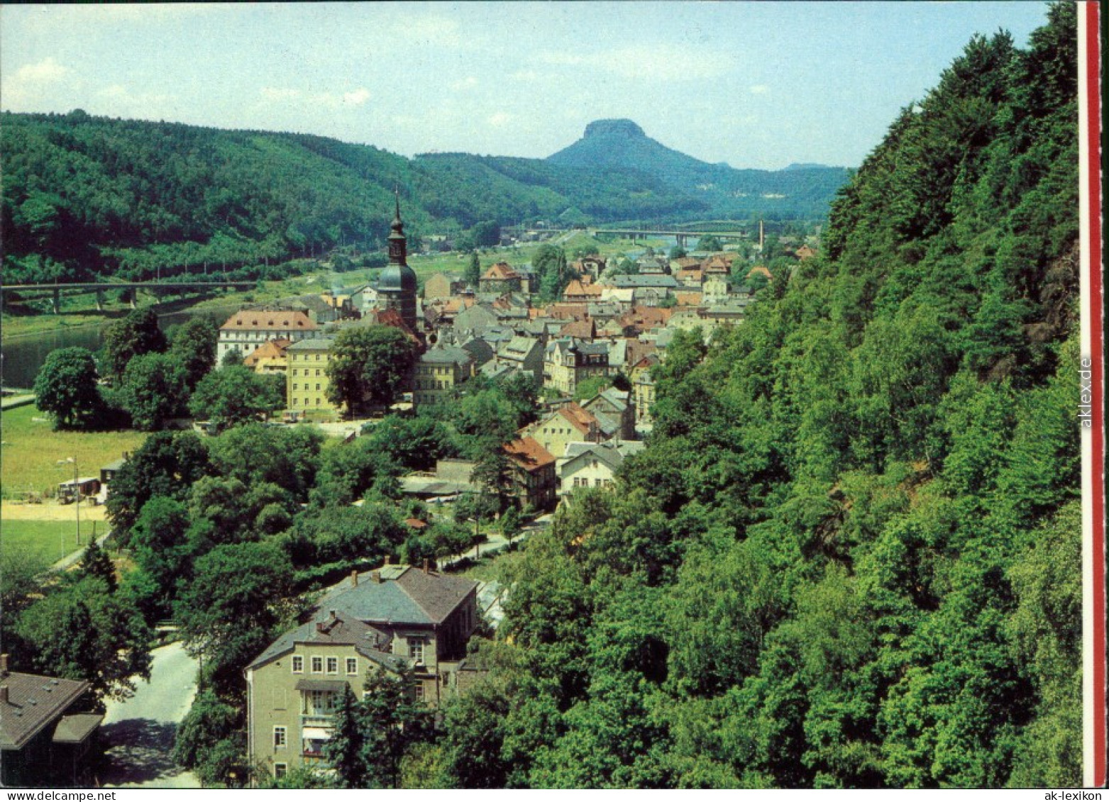 Bad Schandau Teilansicht Mit Lilienstein Im Hintergrund  Ansichtskarte 1984 - Bad Schandau