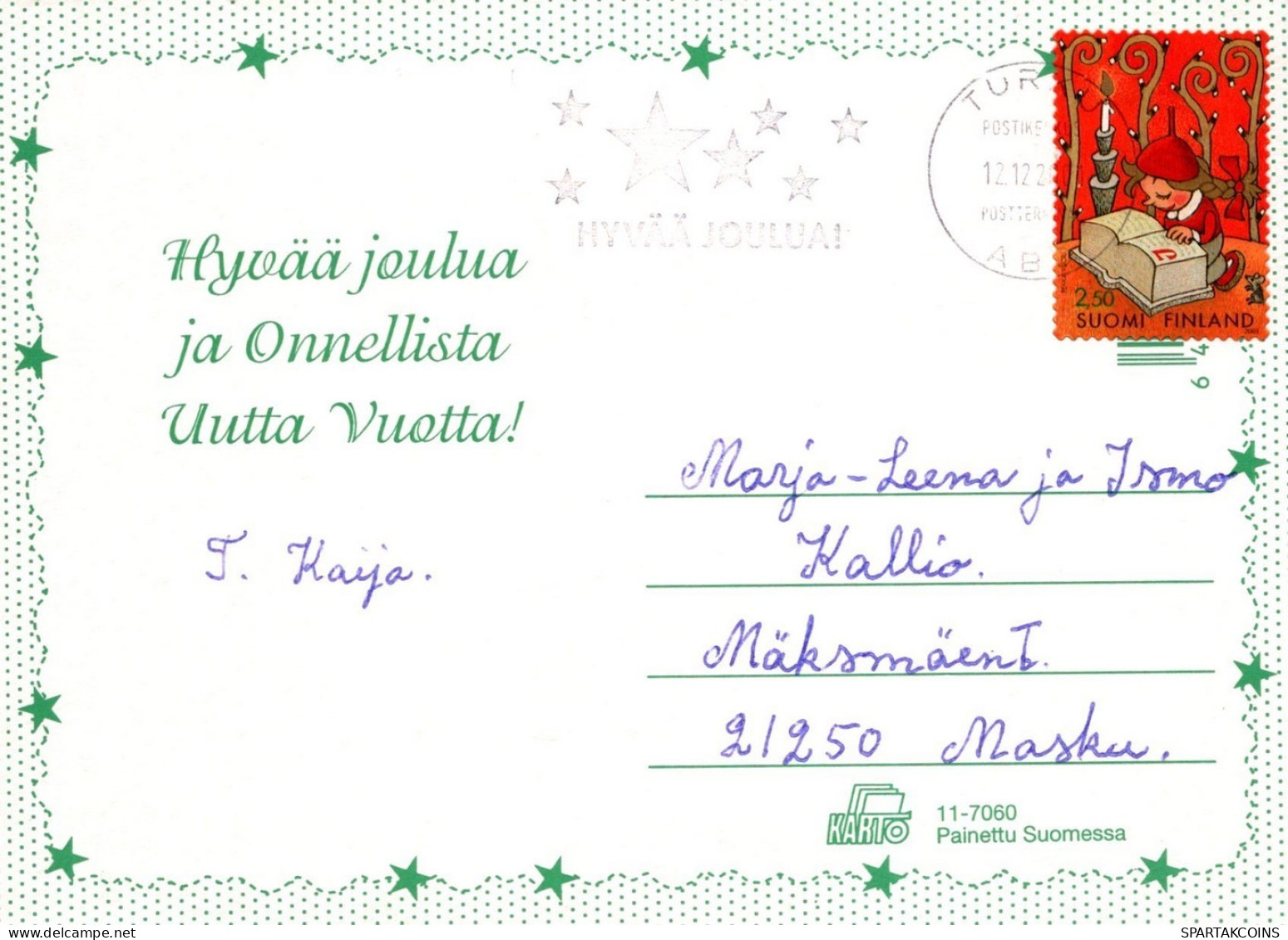 ÁNGEL NAVIDAD Vintage Tarjeta Postal CPSM #PAH660.ES - Angels