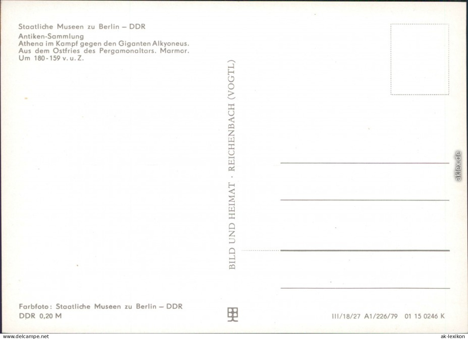 Mitte Berlin Staatliche Museen Zu Berlin - Antike-Sammlung - Athena   1979 - Mitte