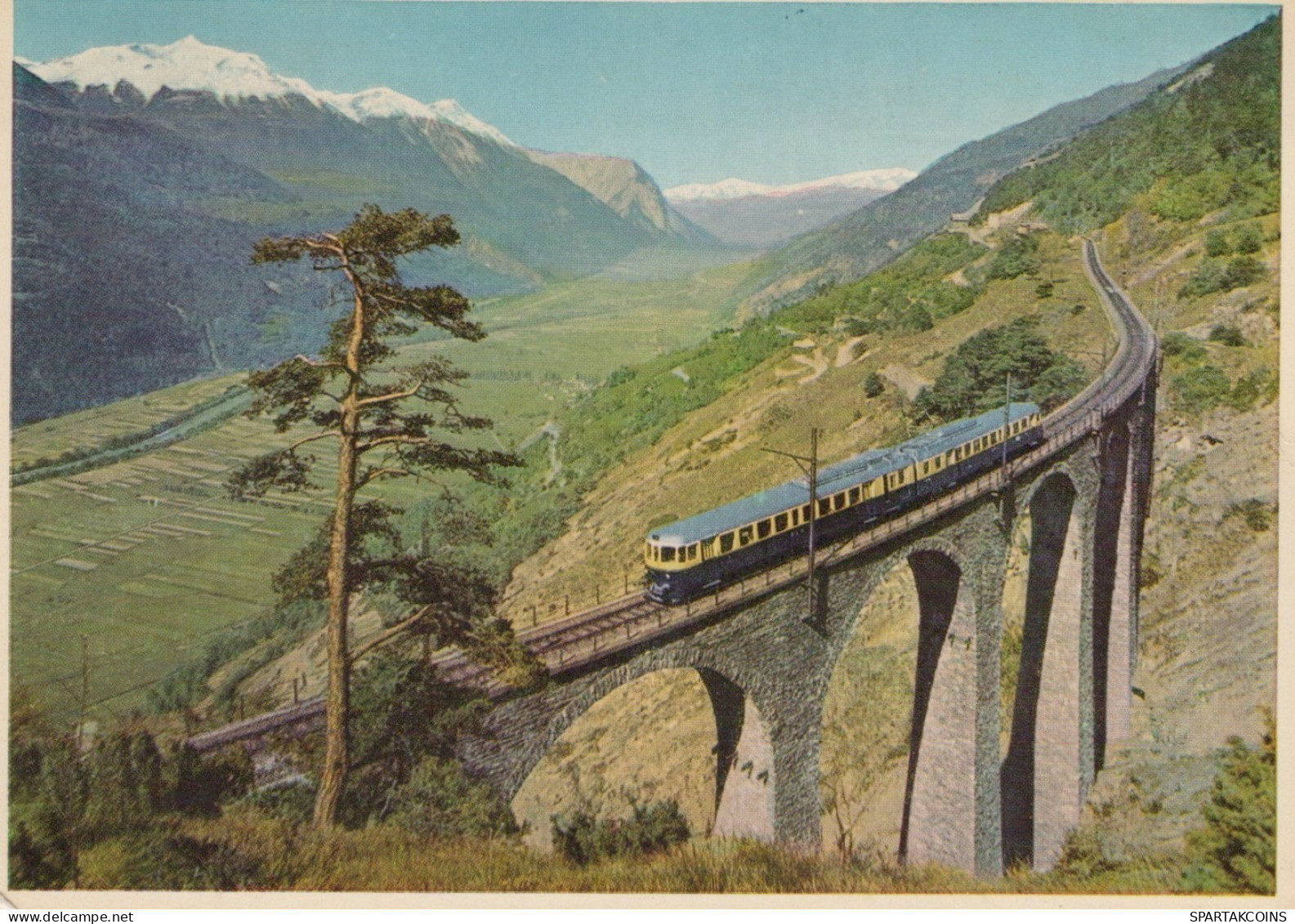 TREN TRANSPORTE Ferroviario Vintage Tarjeta Postal CPSM #PAA844.ES - Trains