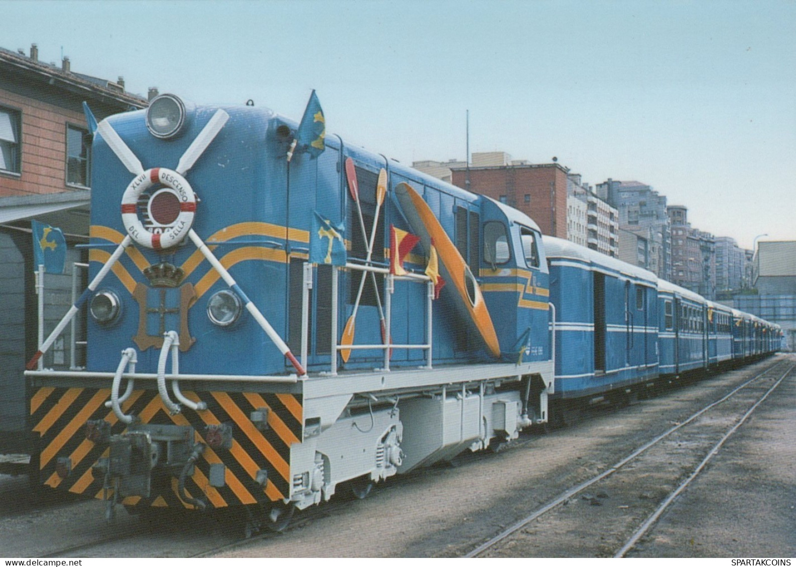 TREN TRANSPORTE Ferroviario Vintage Tarjeta Postal CPSM #PAA708.ES - Trains