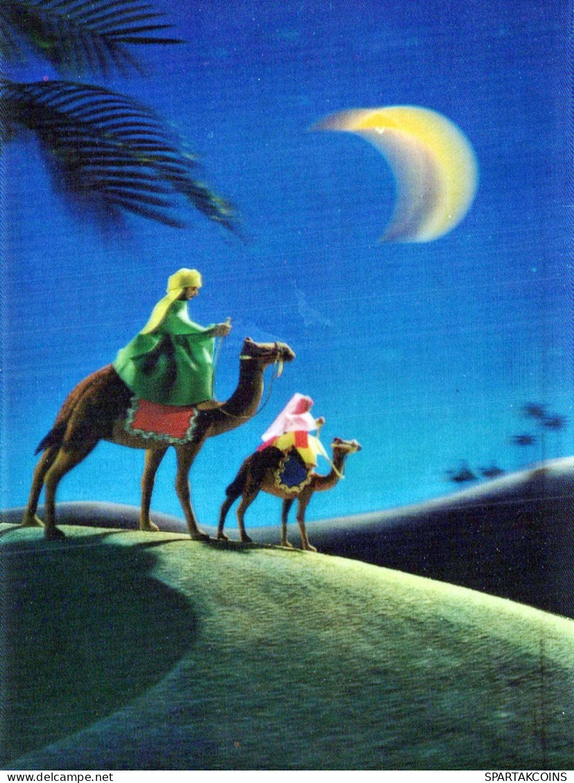 SAINTS Weihnachten Christentum Religion LENTICULAR 3D Vintage Ansichtskarte Postkarte CPSM #PAZ058.DE - Saints