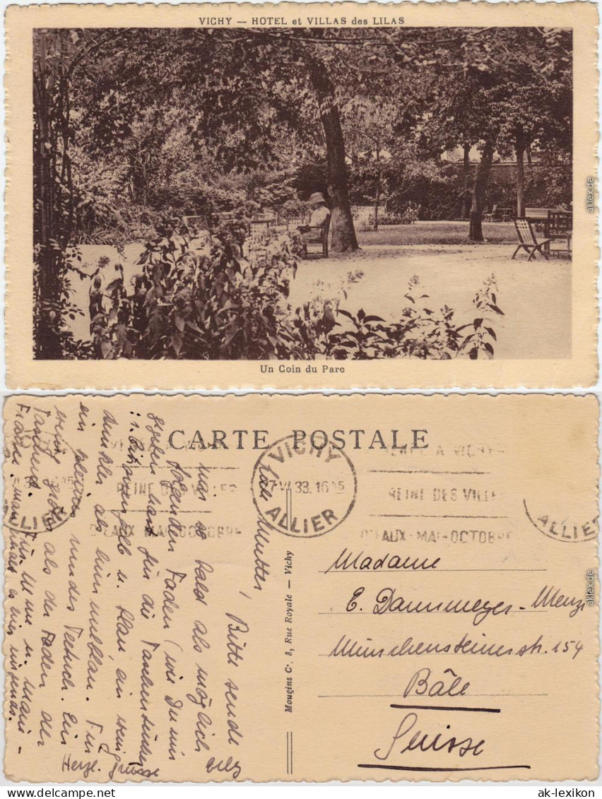 Vichy Un Cola Du Paro CPA Vintage Postcard Allier 1933 - Autres & Non Classés
