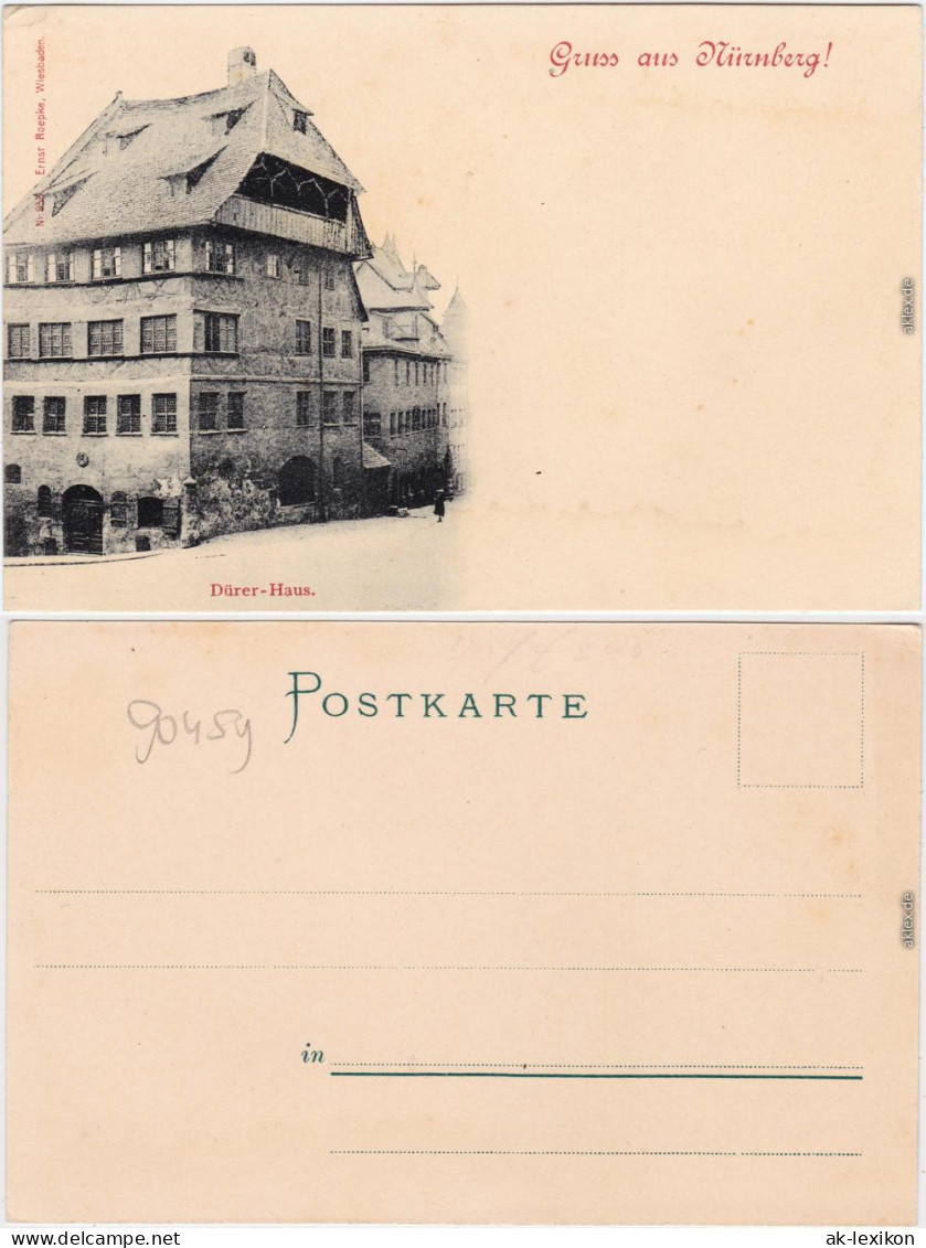 Ansichtskarte  Nürnberg Partie Am Dürerhaus 1900 - Nürnberg