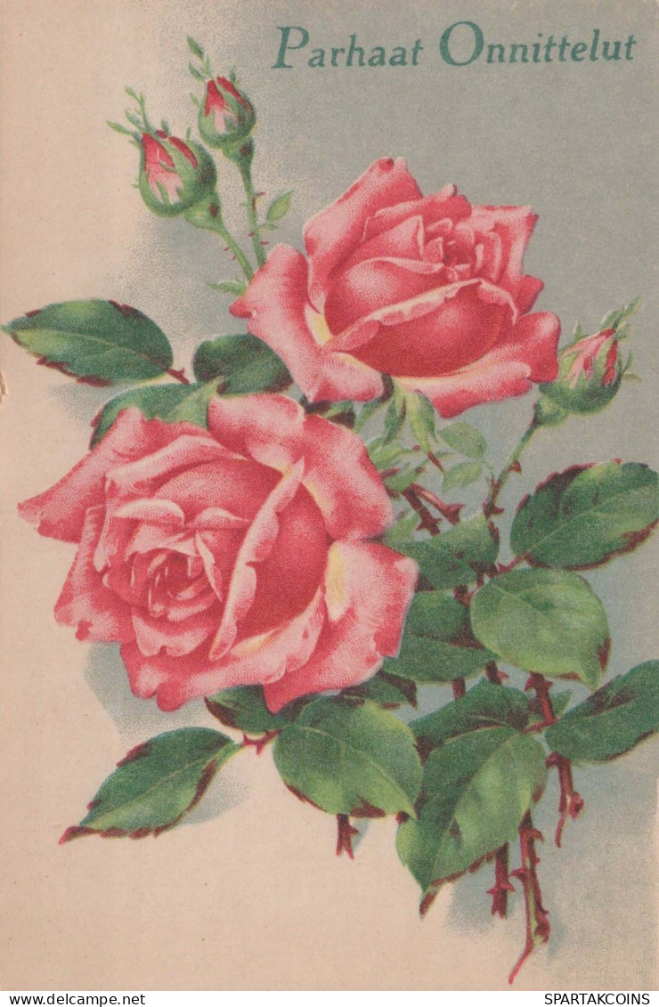 FLOWERS Vintage Ansichtskarte Postkarte CPSMPF #PKG007.DE - Flowers