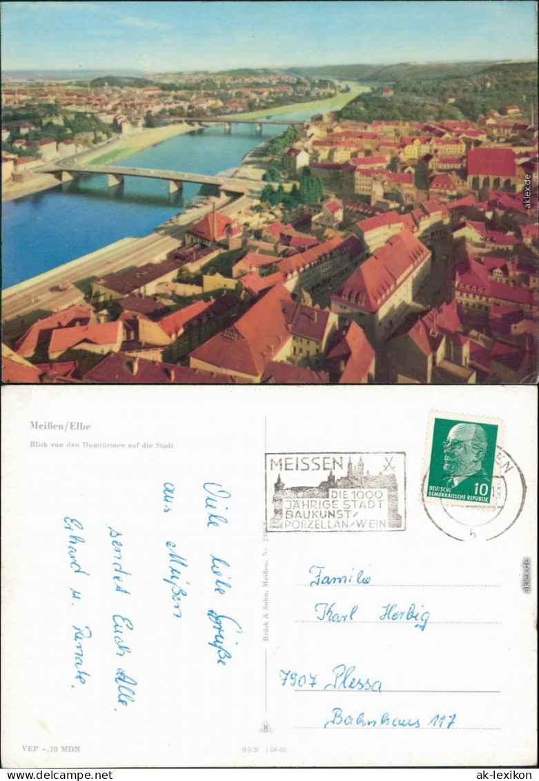 Ansichtskarte Meißen Panorama-Ansicht 1966 - Meissen