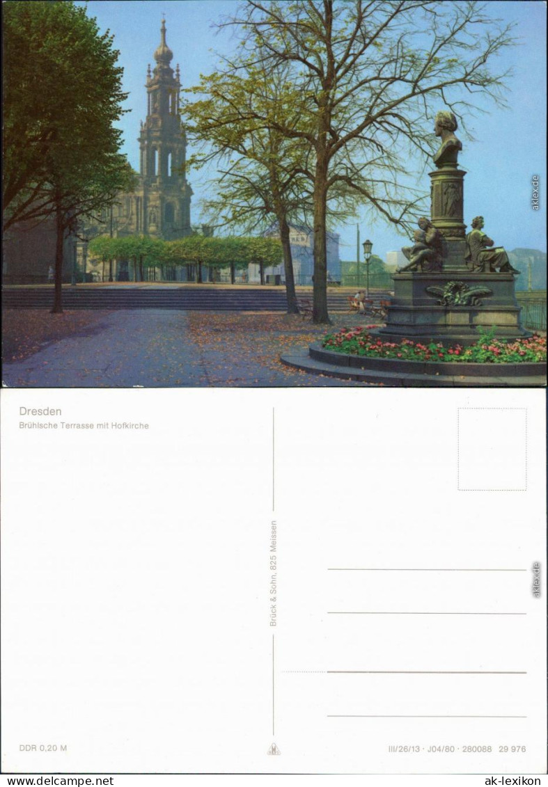 Dresden Brühlsche Terrasse / Terassenufer  Vv
 1980 - Dresden