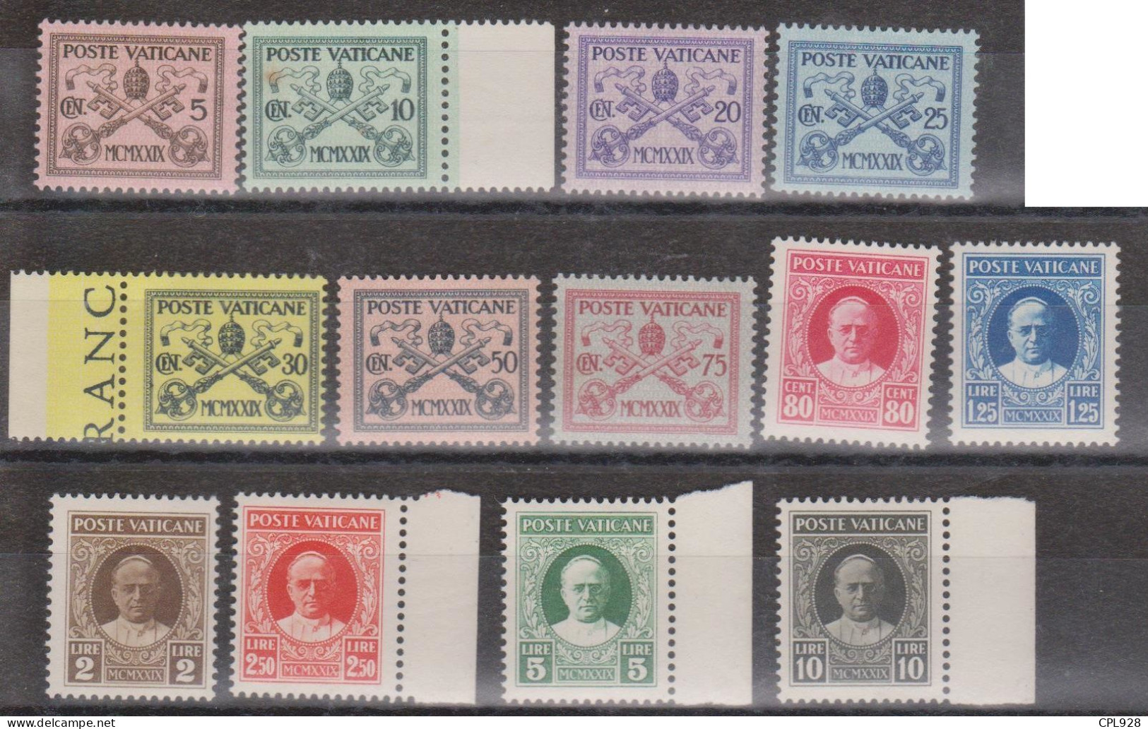 Vatican N° 26 à 38 Avec Charnières - Unused Stamps