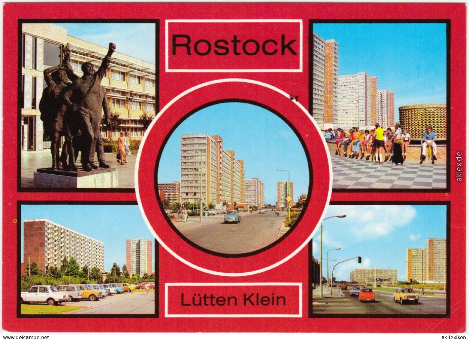 Rostock:Lütten Klein -  Warnow-Allee, Turkuer-Straße, Helsinkier Straße 1984 - Rostock