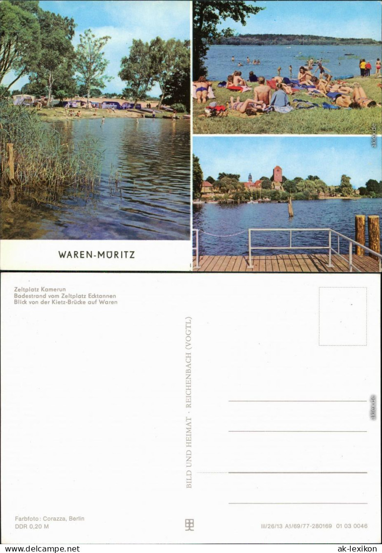 Waren (Müritz) Zeltplatz Kamerun Zeltplatz Ecktannen  Kietz-Brücke  Waren 1983 - Waren (Mueritz)