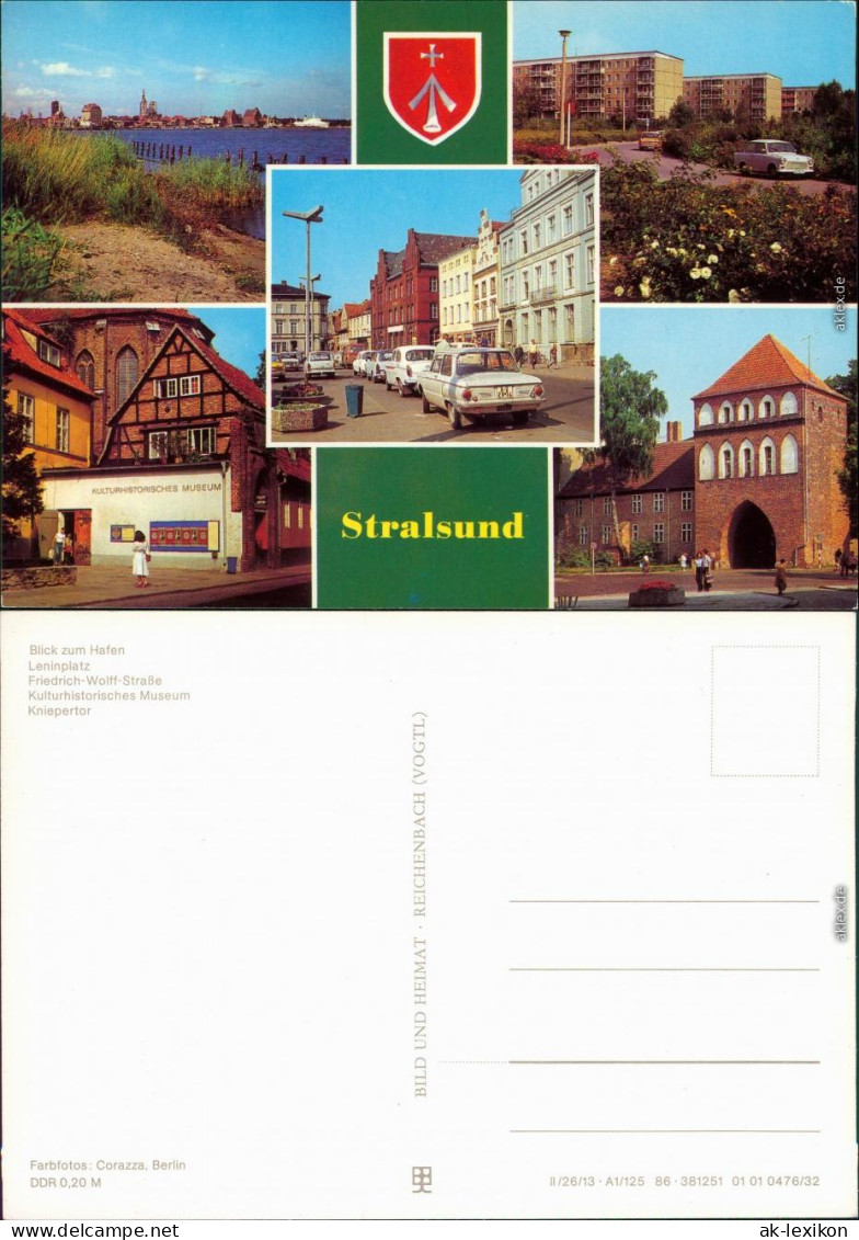 Stralsund  Leninplatz, Friedrich-Wolff-Straße, Kulturhistorisches Museum  1981 - Stralsund