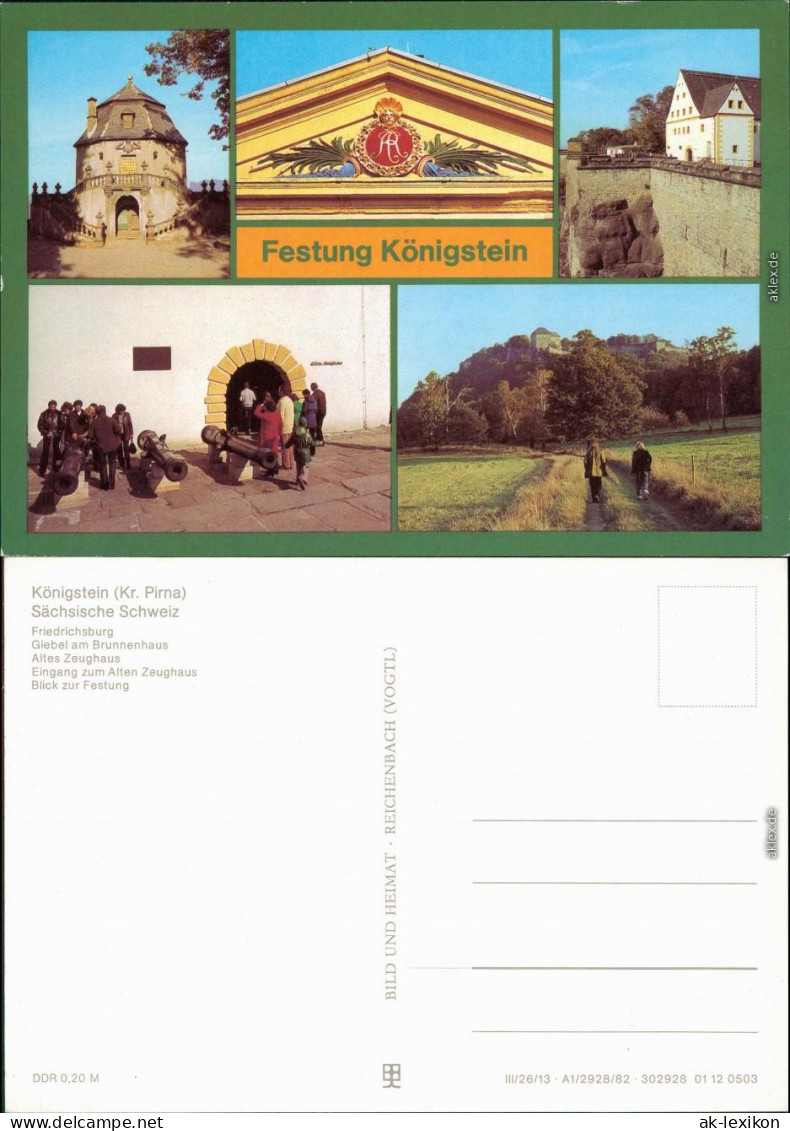 Königstein (Sächsische Schweiz) Friedrichsburg, Giebel Am Brunnenhaus  1988 - Koenigstein (Saechs. Schw.)