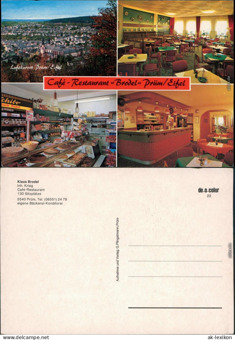 Ansichtskarte Prüm Café-Restaurant Brodel 1988 - Pruem