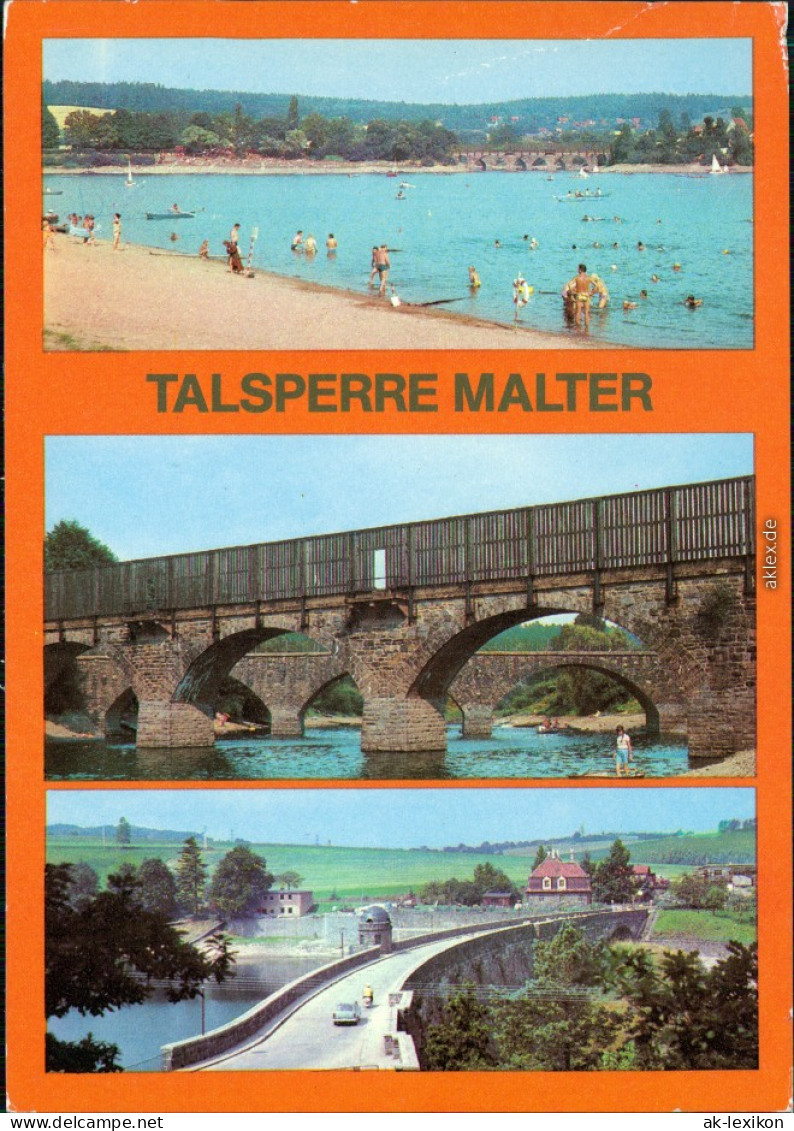 Ansichtskarte Dippoldiswalde Talsperre Malter 1982 - Dippoldiswalde