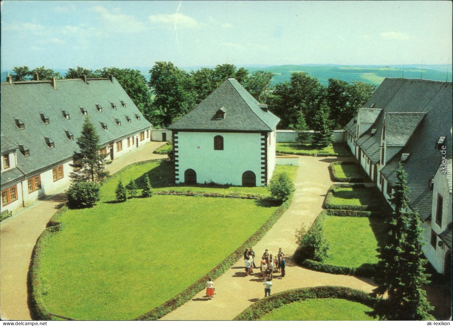 Ansichtskarte Augustusburg Stallhof Mit Brunnenhaus 1984 - Augustusburg