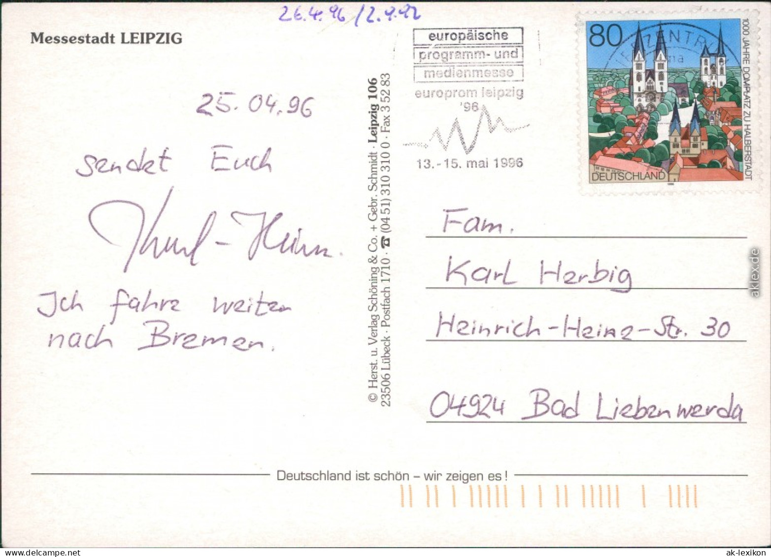 Leipzig Tröndlinring, Augustusplatz, Grimmaische Straße, Krochhochhaus 1996 - Leipzig