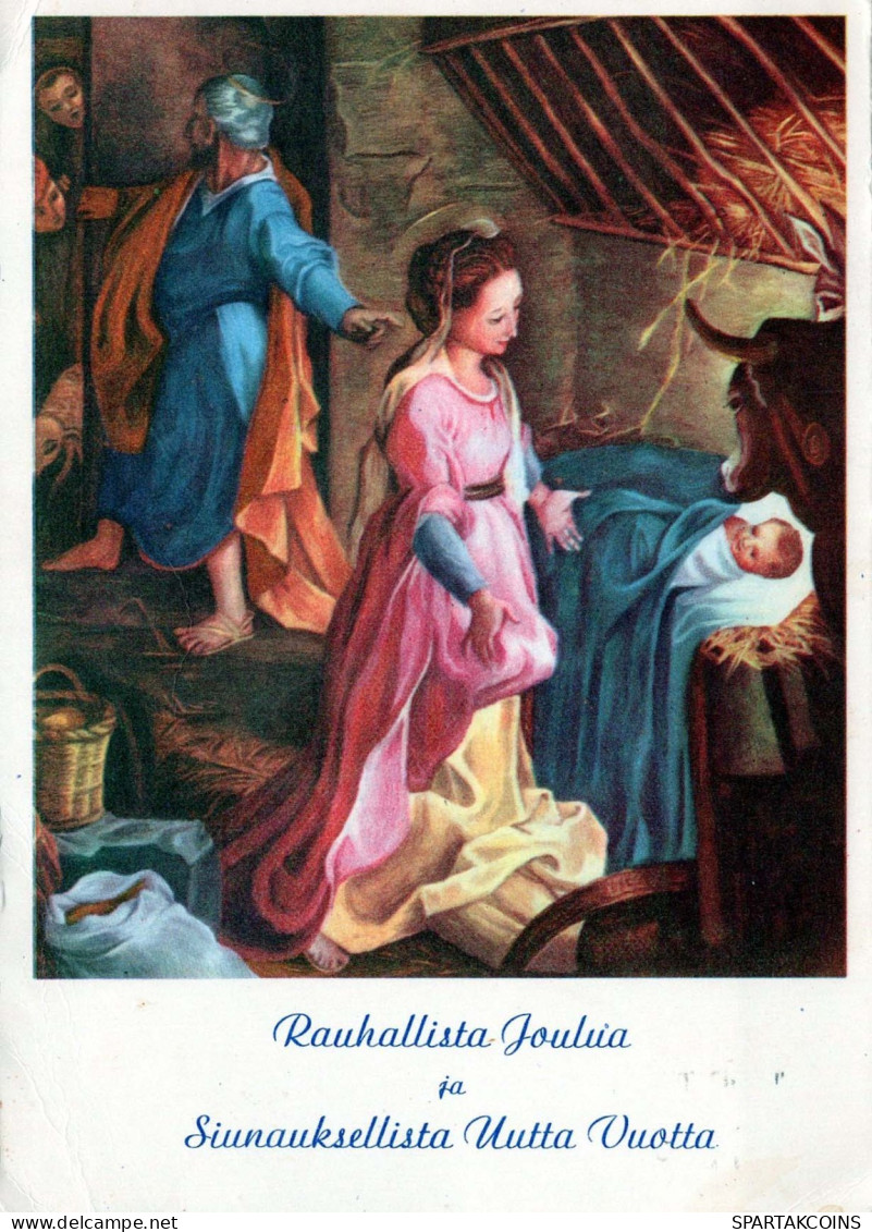 Jungfrau Maria Madonna Jesuskind Weihnachten Religion Vintage Ansichtskarte Postkarte CPSM #PBP954.DE - Virgen Mary & Madonnas
