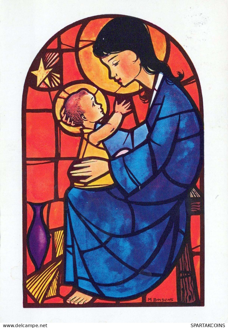 Jungfrau Maria Madonna Jesuskind Religion Vintage Ansichtskarte Postkarte CPSM #PBQ152.DE - Vierge Marie & Madones