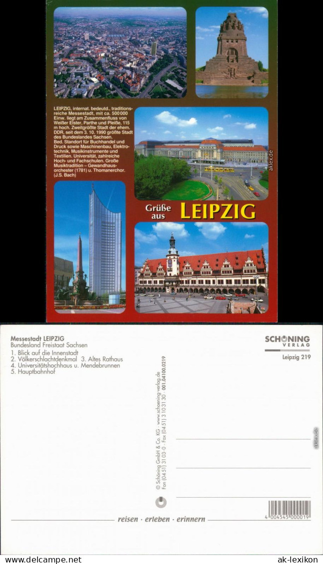 Leipzig Blick Auf Die Innenstadt, Völkerschlachtdenkmal, Altes   2000 - Leipzig