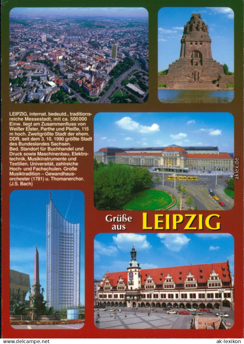 Leipzig Blick Auf Die Innenstadt, Völkerschlachtdenkmal, Altes   2000 - Leipzig