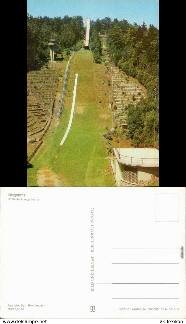 Ansichtskarte Klingenthal Große Aschbergschanze 1984 - Klingenthal
