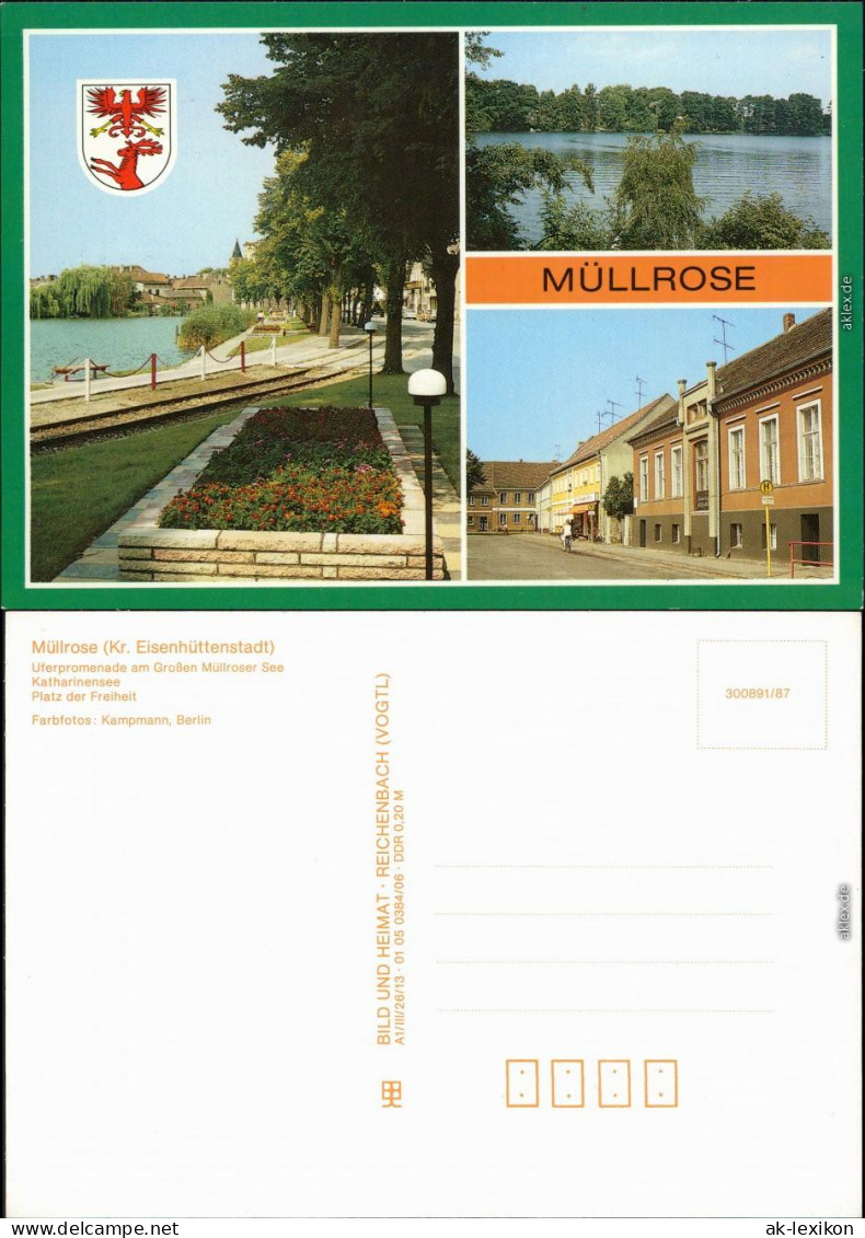 Müllrose Uferpromenade Am Großen Müllroser See,   Platz Der Freiheit 1987 - Muellrose