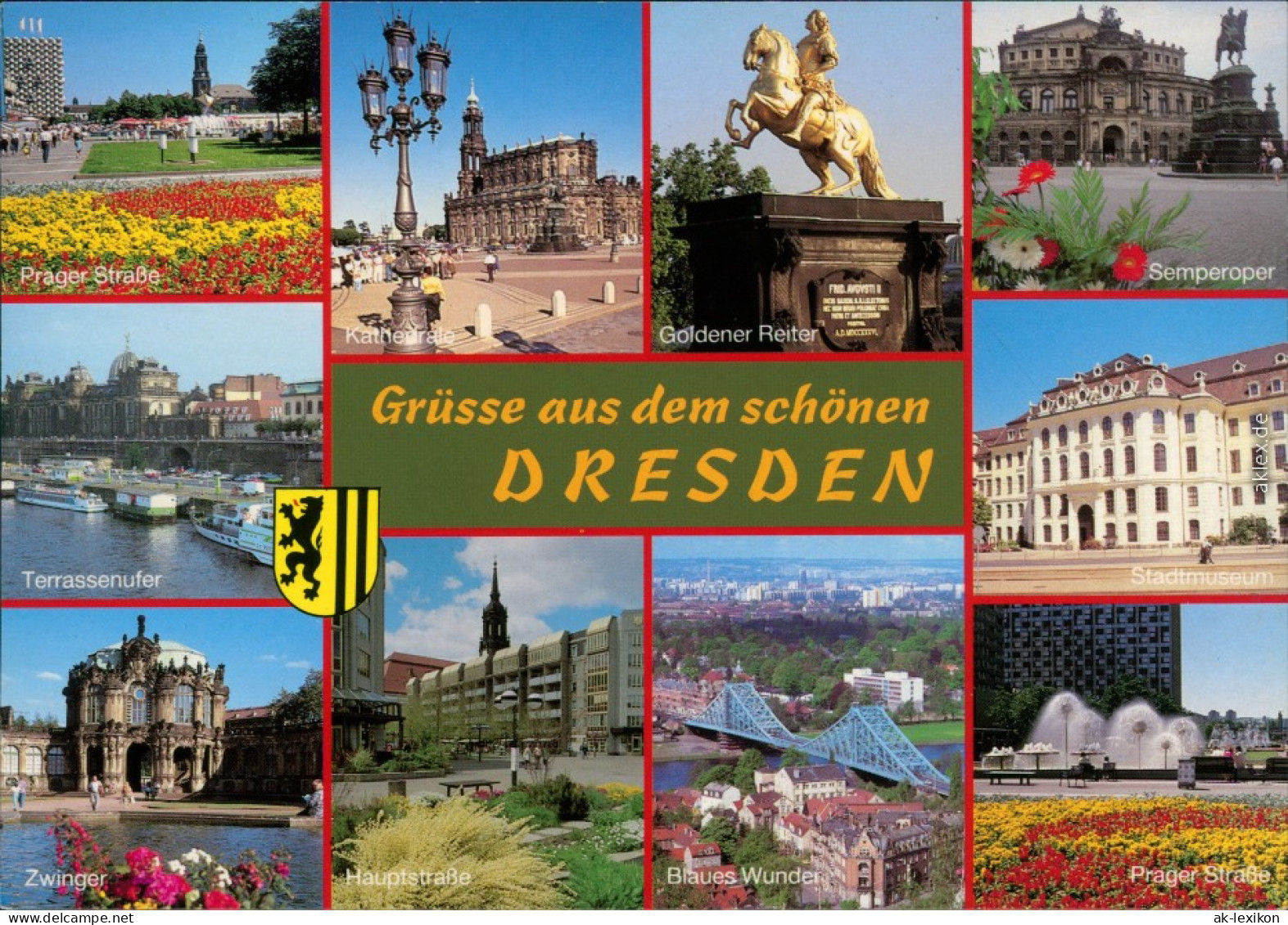 Ansichtskarte Dresden Stadtteilansichten 1998 - Dresden
