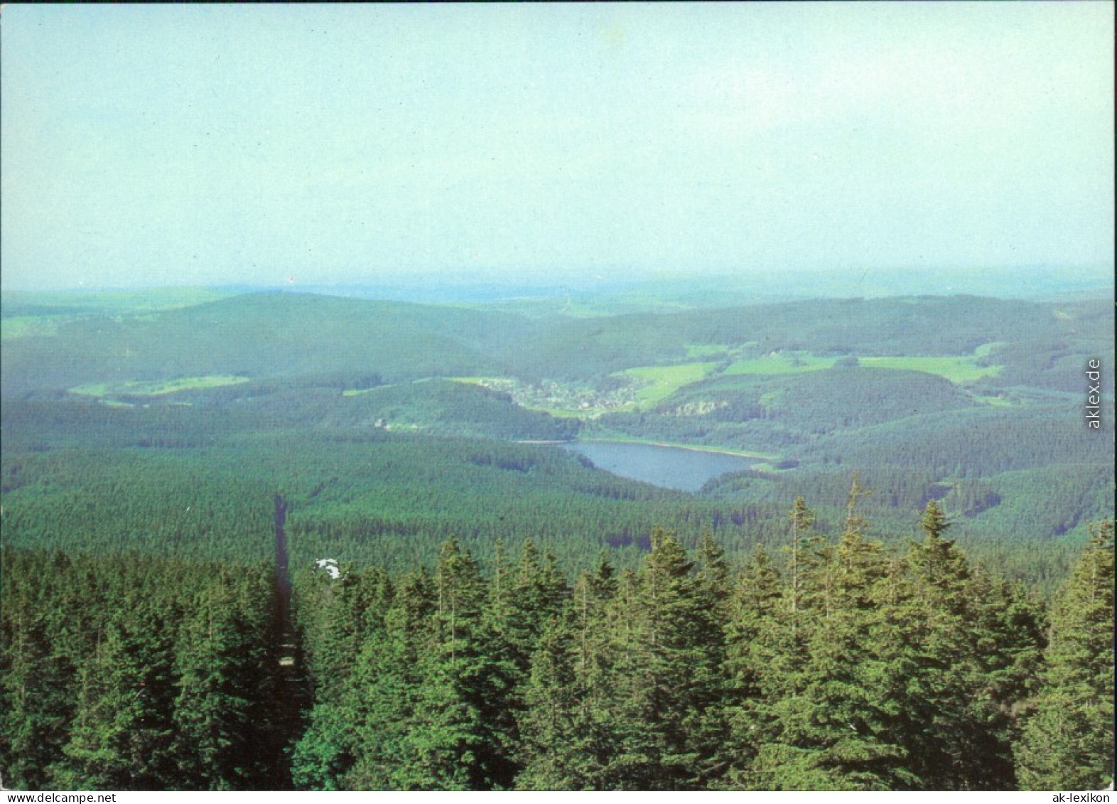 Sosa (Erzgebirge)-Eibenstock Panorama-Ansicht, Talsperre Sosa 1995 - Eibenstock