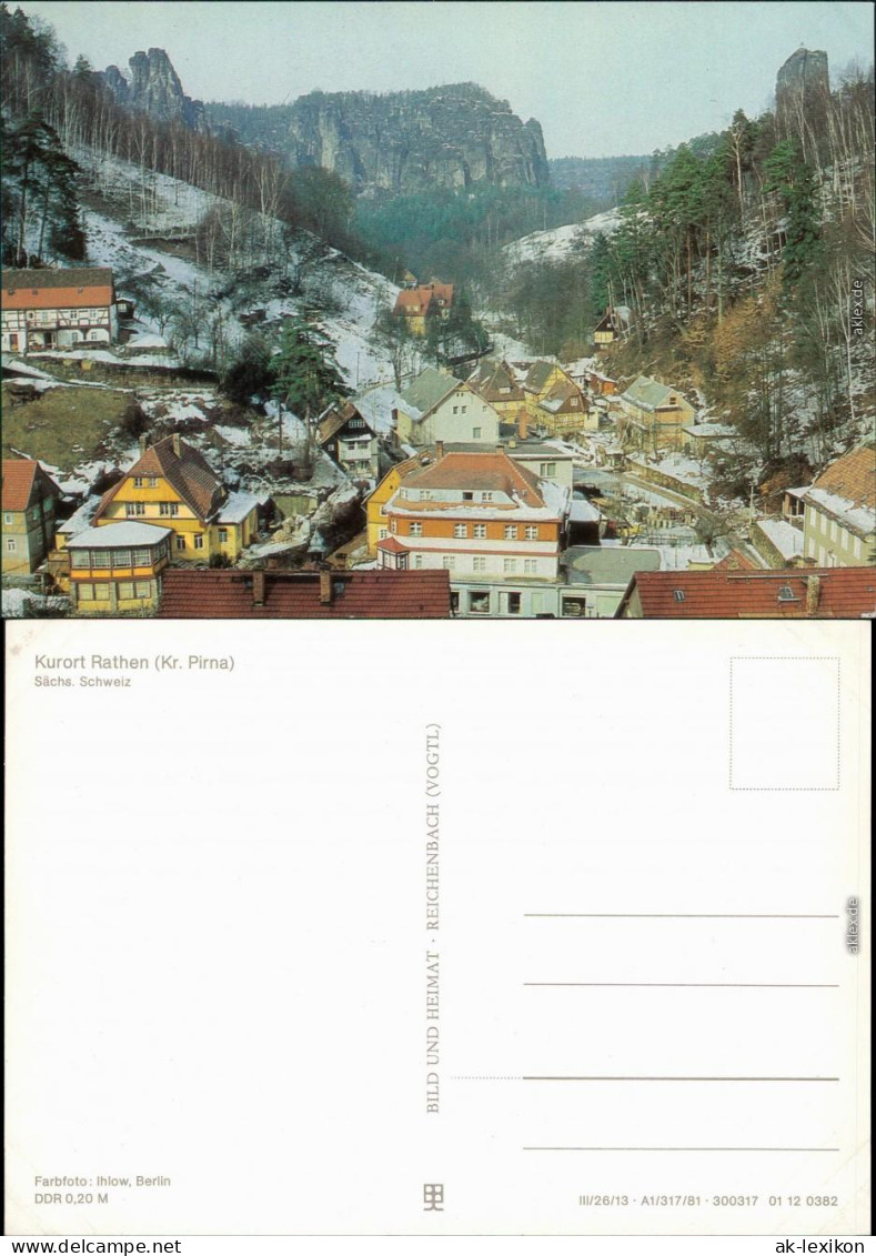 Ansichtskarte Rathen Panorama-Ansicht Xx 1981 - Rathen