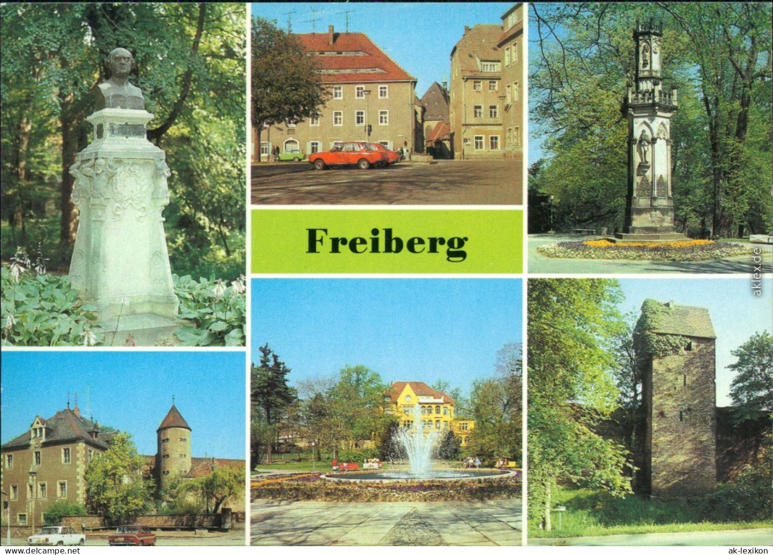 Freiberg (Sachsen) A.-G.-Werner-Denkmal,  Nuschke-Platz, Silbermannhaus,   1983 - Freiberg (Sachsen)