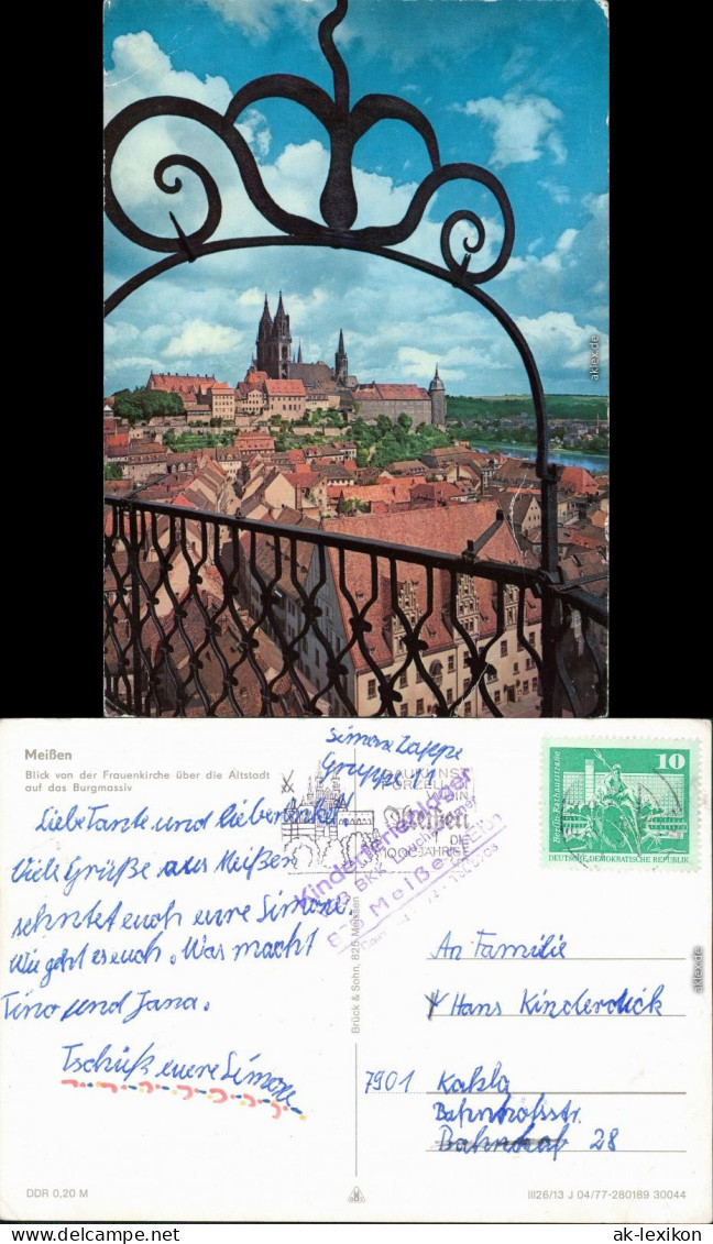 Meißen Blick Von Der Frauenkirche über Die Altstadt Auf Das Burgmassiv 1977 - Meissen