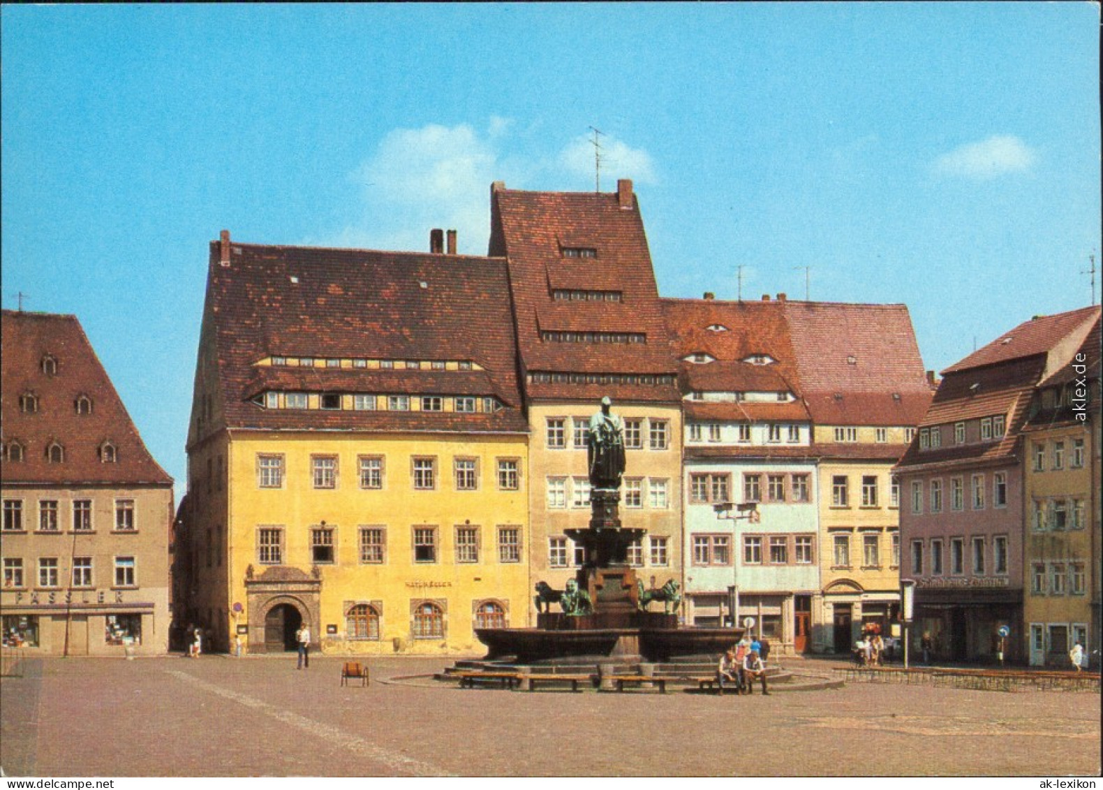 Ansichtskarte Freiberg (Sachsen) Obermarkt Mit Brunnen "Otto Der Reiche" 1983 - Freiberg (Sachsen)