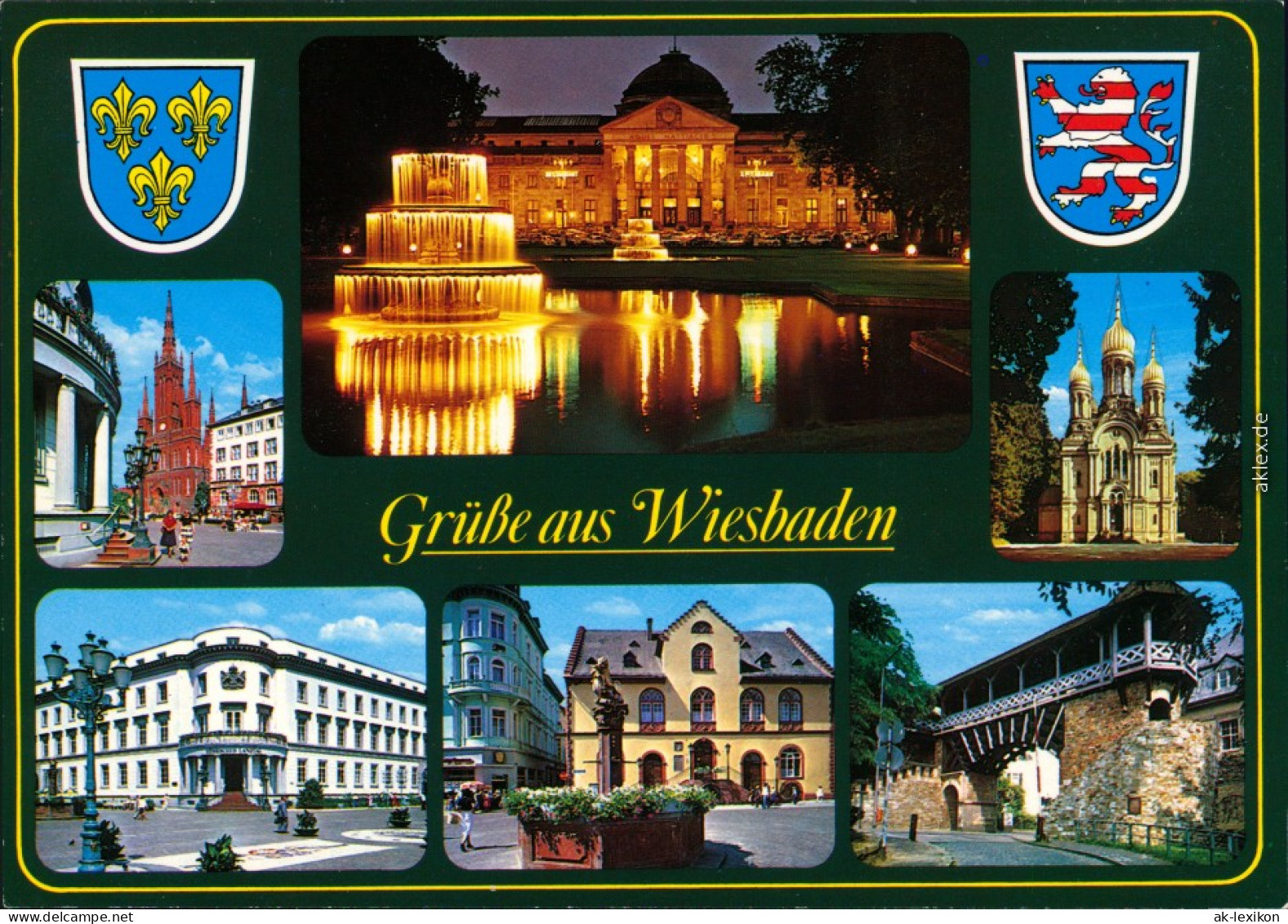 Wiesbaden Marktkirche, Hessisches Staatstheater  Schloßplatz 1995 - Wiesbaden