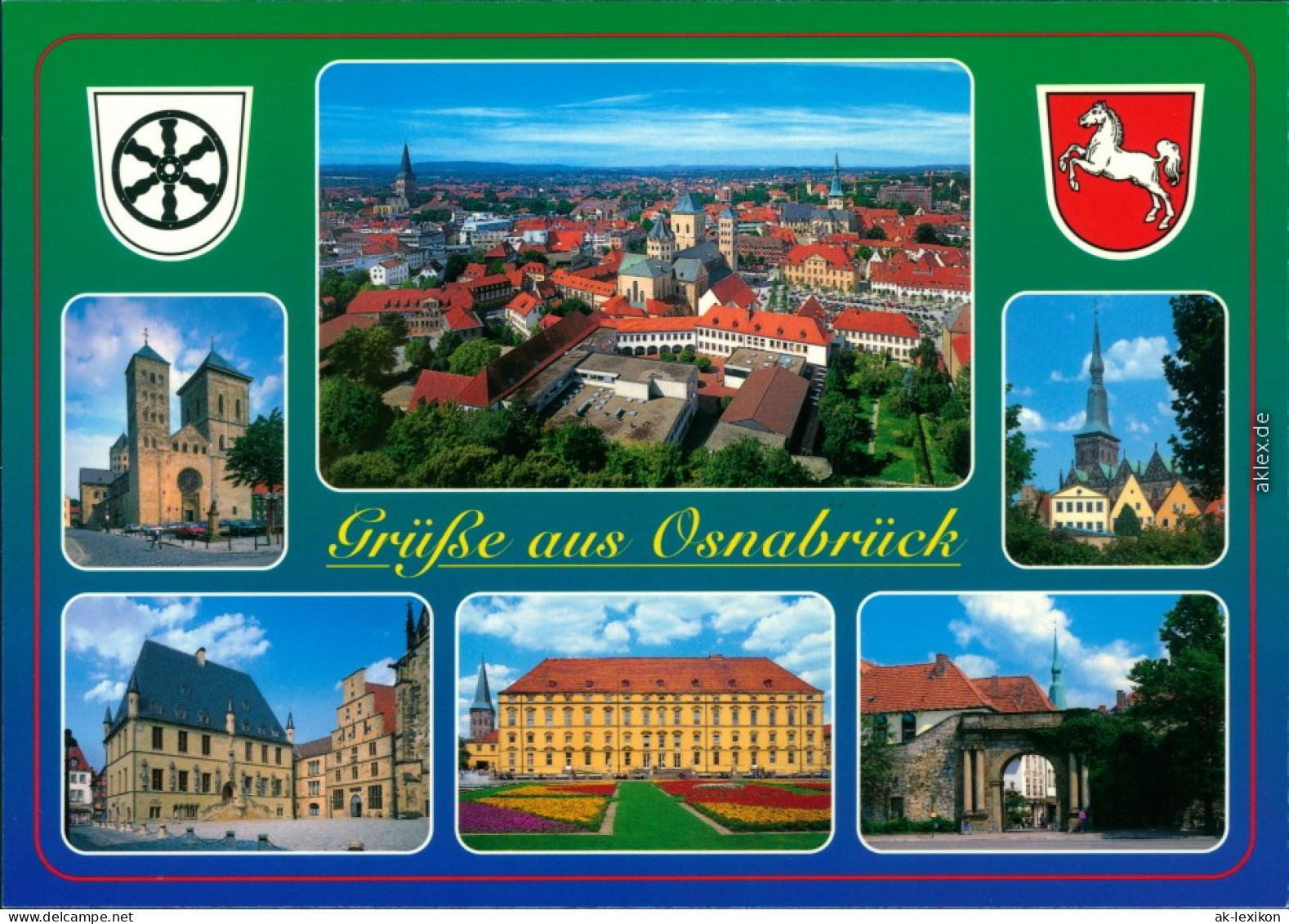 Osnabrück Panorama-Ansicht, Bistum Osnabrück, Rathaus, Schloss  1995 - Osnabrueck