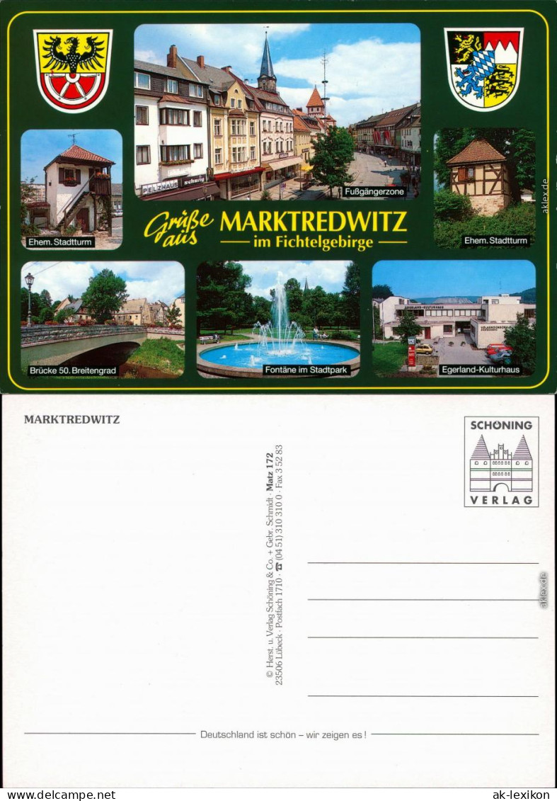 Marktredwitz Fußgängerzone, Stadtturm Kulturhaus 1995 - Marktredwitz