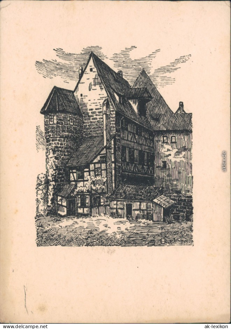 Ansichtskarte Nürnberg Künstlerkarte: Schwedenhof Auf Der Burg 1937 - Nürnberg