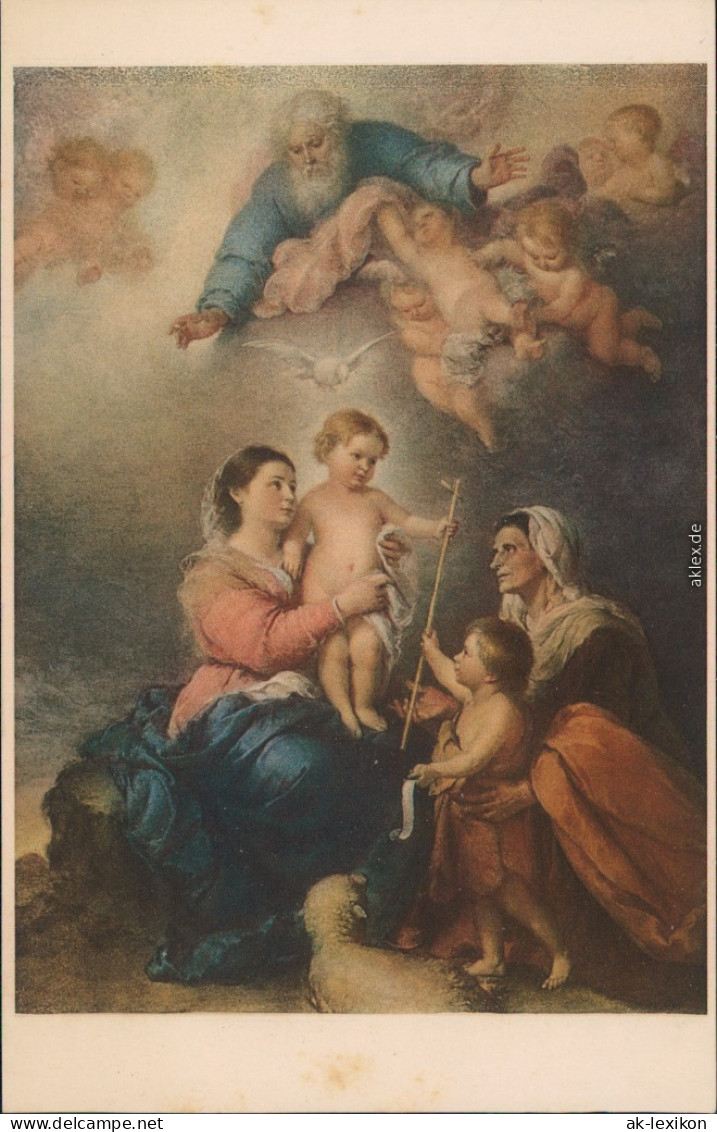 Paris Sacra Famiglia/Der Louvre Palais Du Louvre: Gemälde Heilige Familie 1955 - Louvre