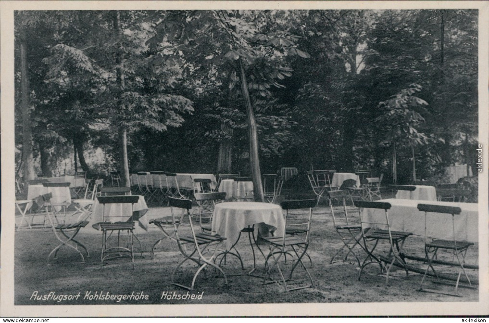 Höhscheid-Solingen Ausflugsort Kohlsbergerhöhe - Gästebereich - Außen 1934 - Solingen