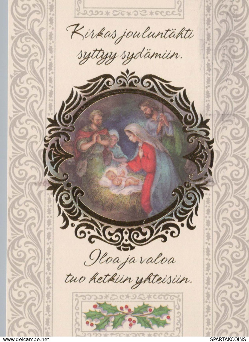 Jungfrau Maria Madonna Jesuskind Weihnachten Religion Vintage Ansichtskarte Postkarte CPSM #PBB927.DE - Vierge Marie & Madones