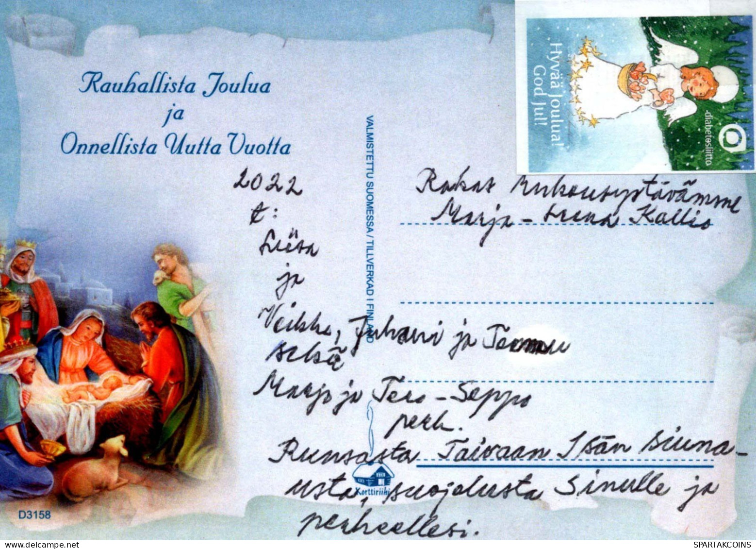 Jungfrau Maria Madonna Jesuskind Weihnachten Religion Vintage Ansichtskarte Postkarte CPSM #PBB998.DE - Vierge Marie & Madones