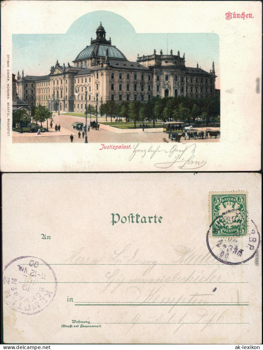 Ansichtskarte München Justizpalast 1900 - Muenchen