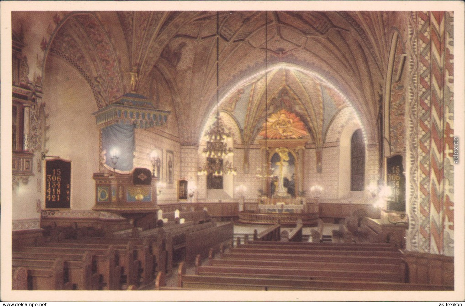 Ansichtskarte Enköping Kirche - Innenraum 1965 - Suède