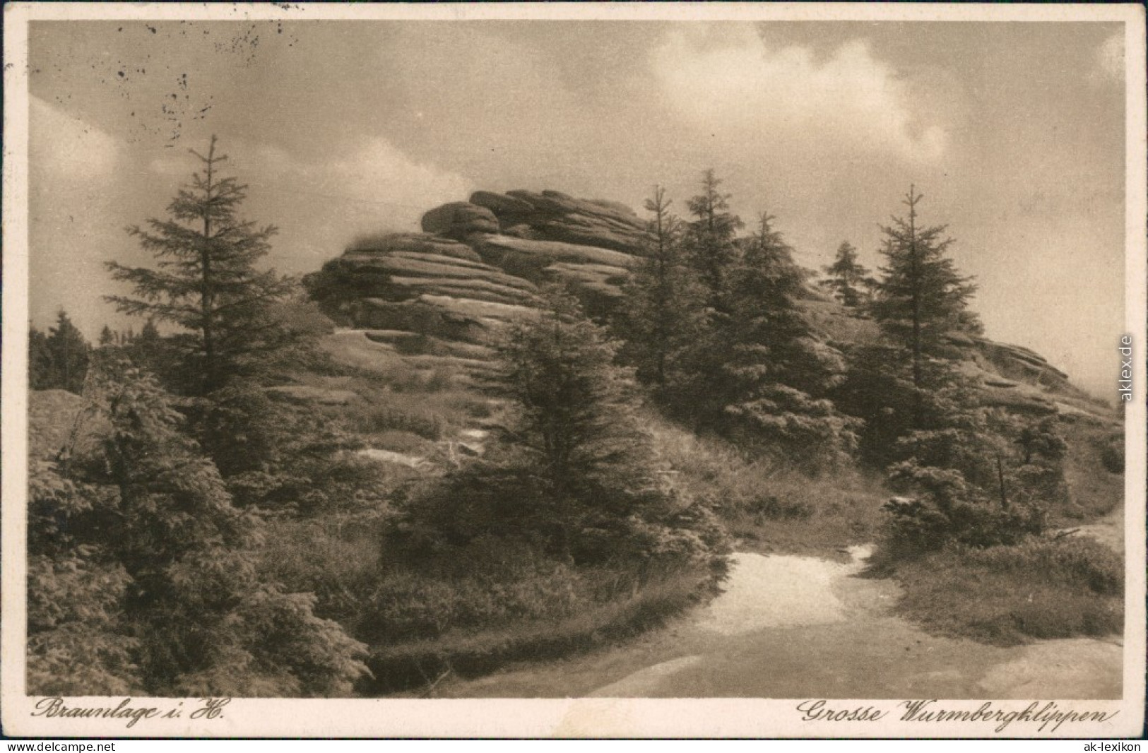 Ansichtskarte Braunlage Grosse Wurmbergklippen 1927 - Braunlage