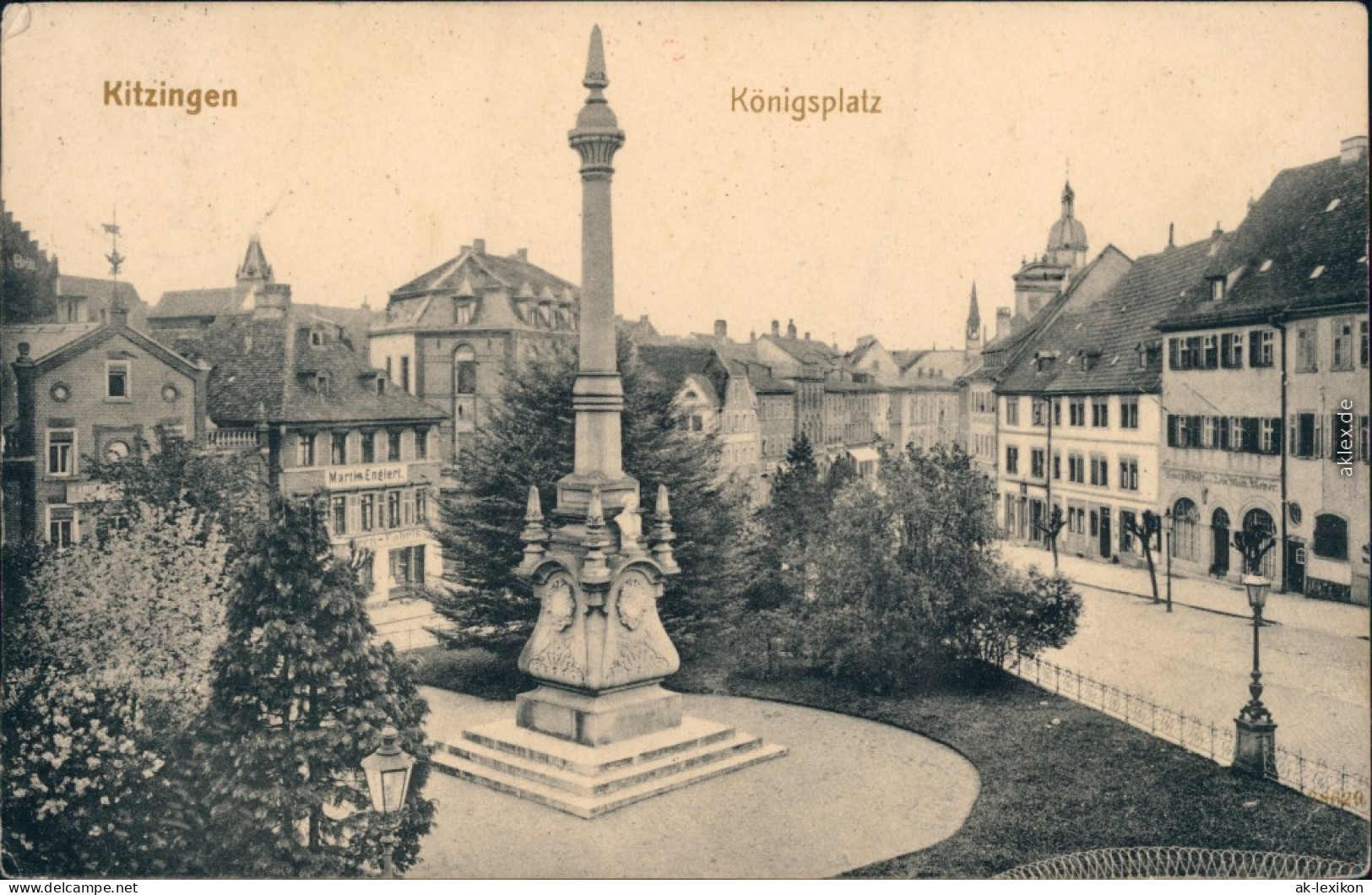 Ansichtskarte Kitzingen Partie Am Königsplatz 1913  - Kitzingen