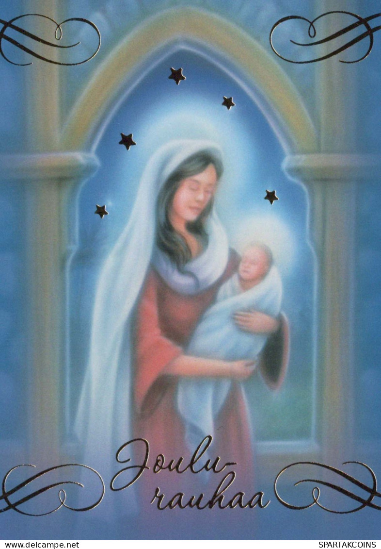 Jungfrau Maria Madonna Jesuskind Religion Christentum Vintage Ansichtskarte Postkarte CPSM #PBA632.DE - Virgen Mary & Madonnas