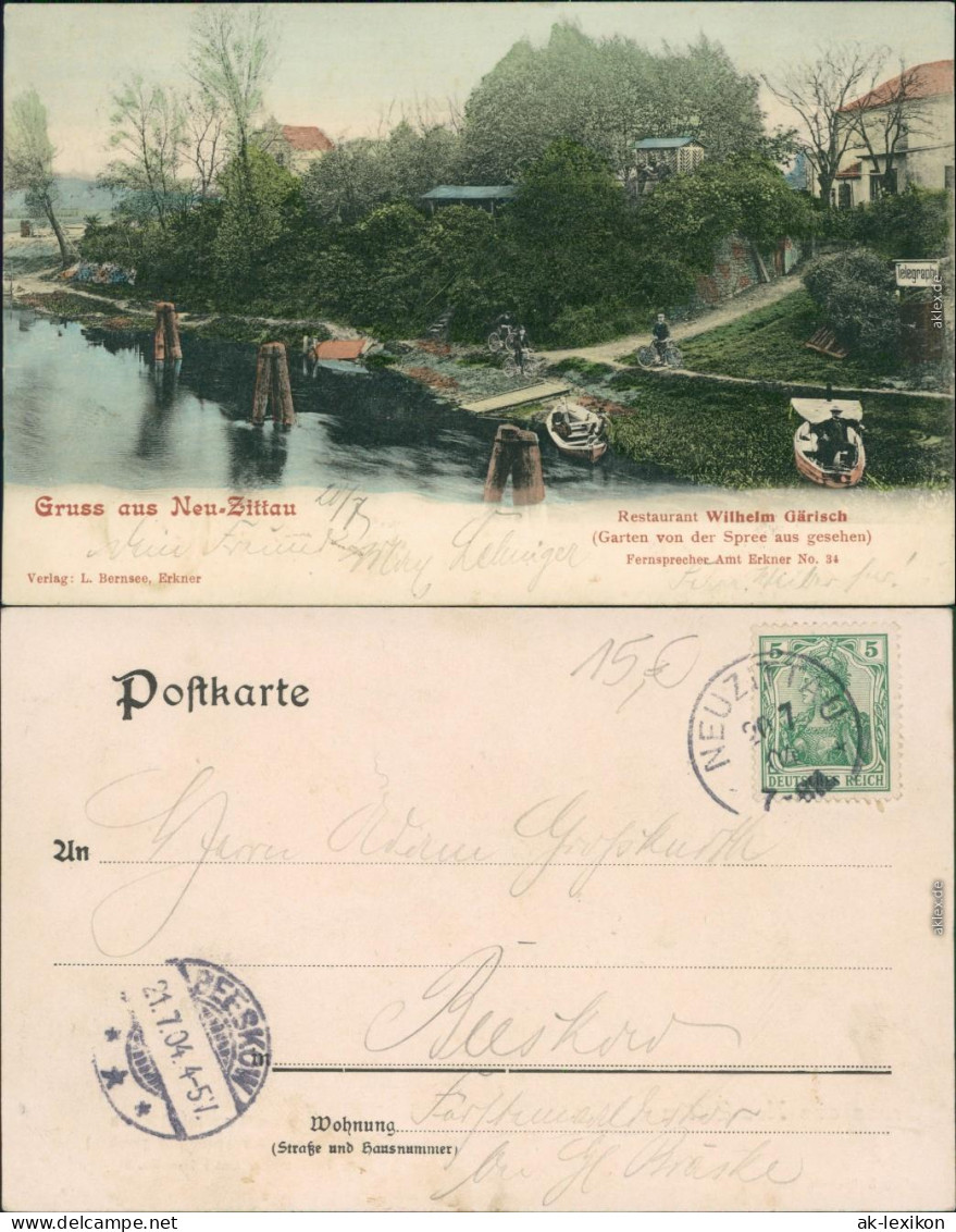 Gosen-Neu Zittau Restaurant Wilhelm Gärisch B Berlin Spreenhagen 1904 - Sonstige & Ohne Zuordnung