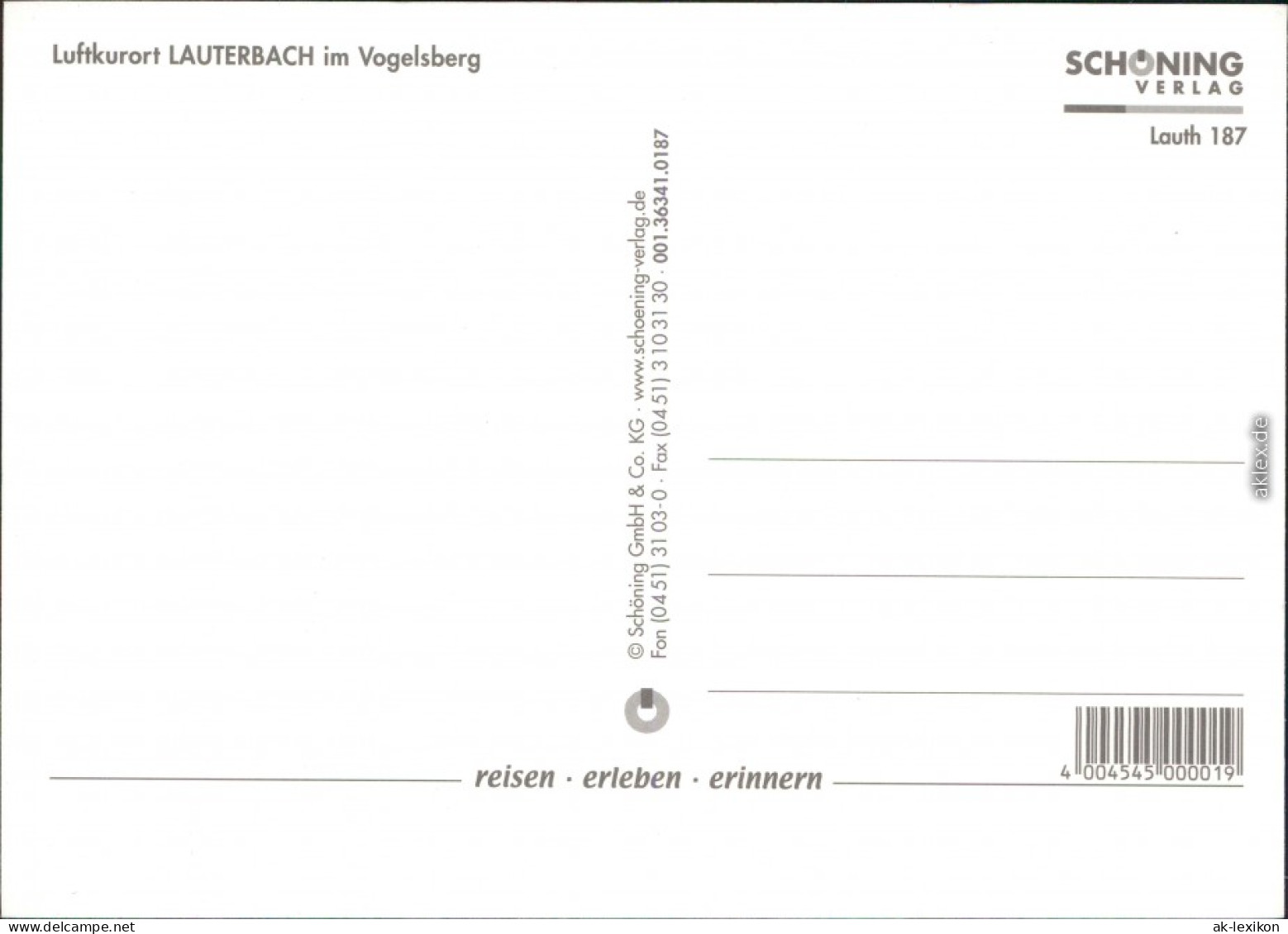 Ansichtskarte Lauterbach (Hessen) Luftkurort Lauterbach Im Vogelsberg 1996 - Lauterbach