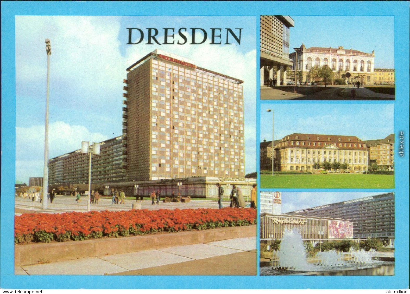 Dresden Hotelneubauten Prager Straße, Verkehrsmuseum Hotel "Gewandhaus" 1981 - Dresden