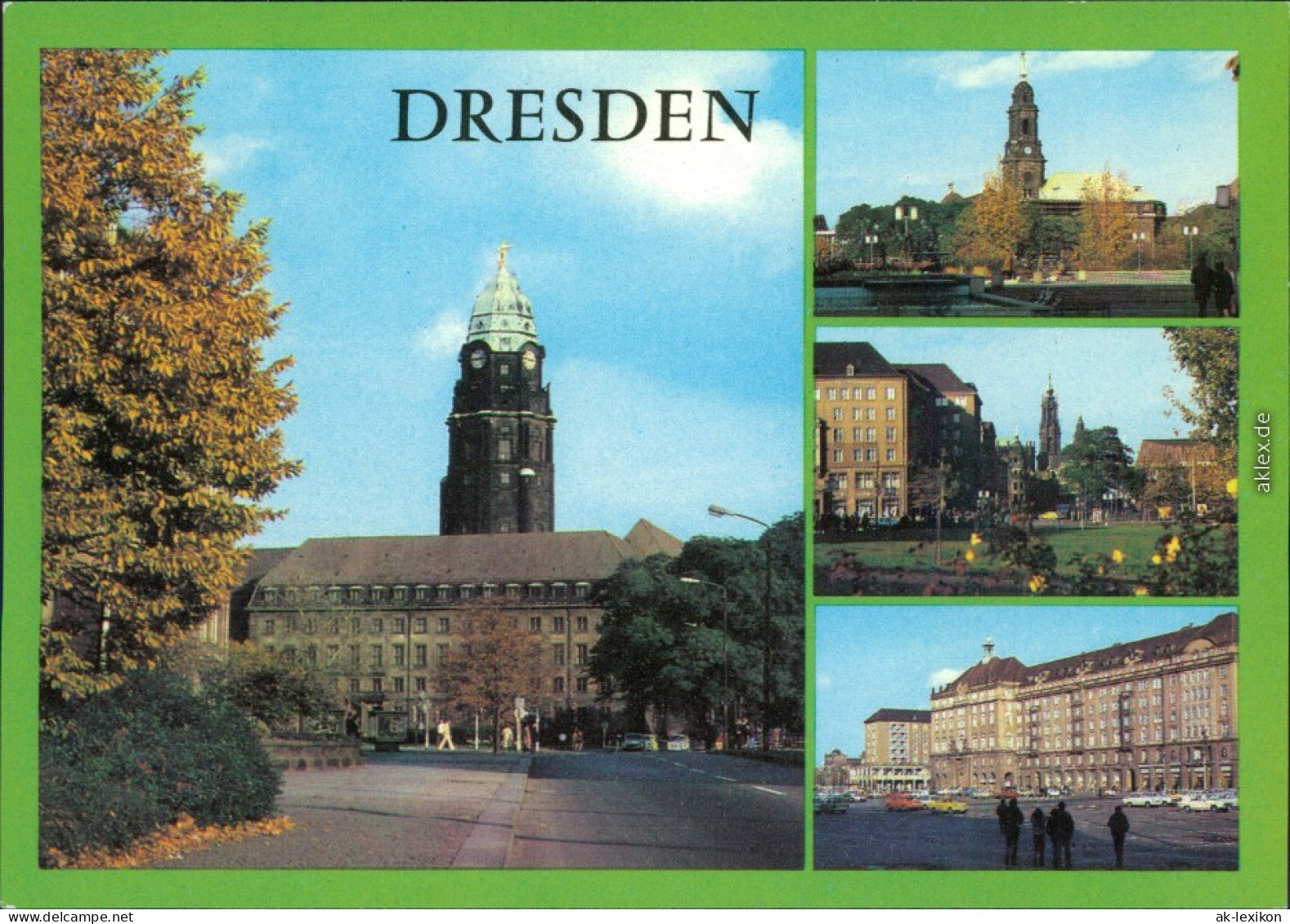 Ansichtskarte Innere Altstadt-Dresden Neues Rathaus Und Altmarkt 1981 - Dresden