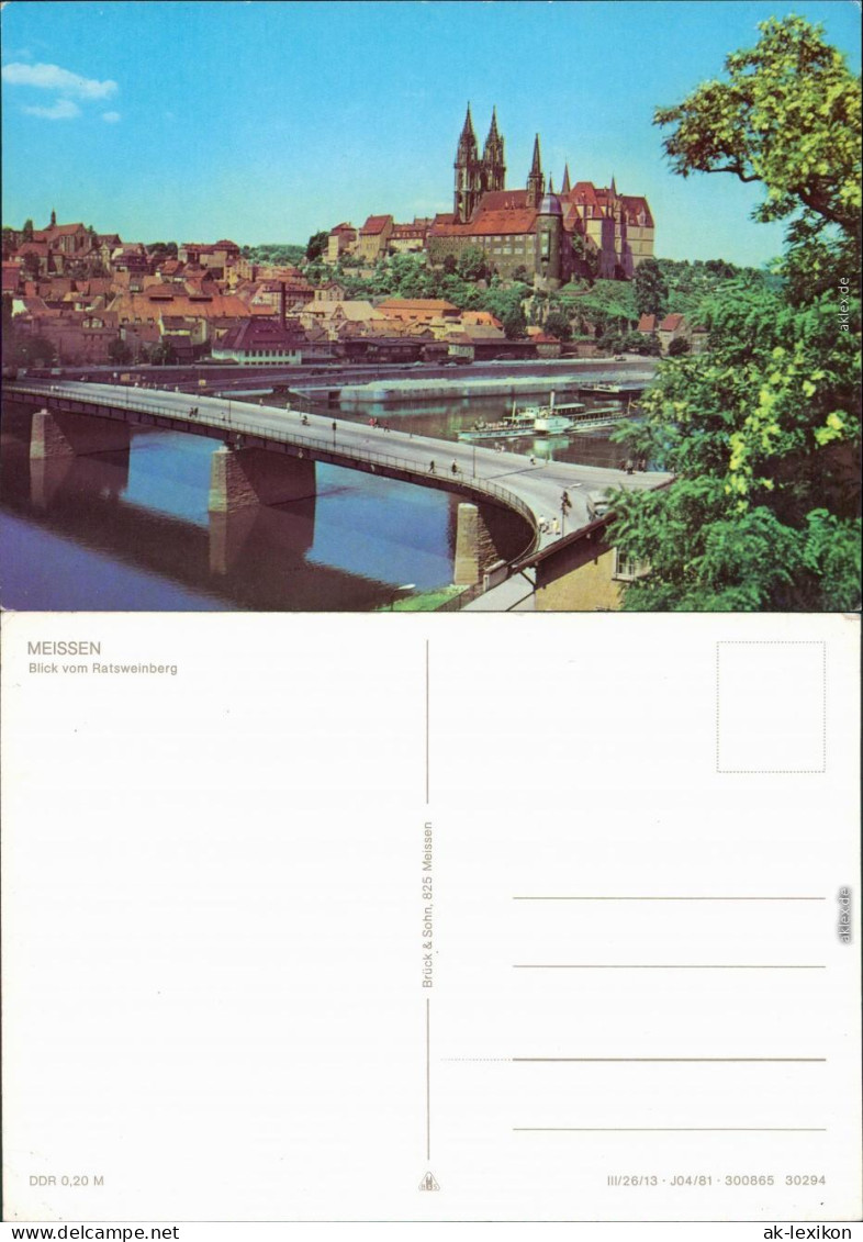 Ansichtskarte Meißen Panorama-Ansicht 1990 - Meissen